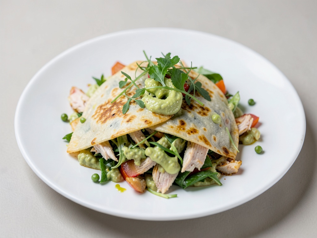 Wrapp di pollo con insalata e crema di avocado