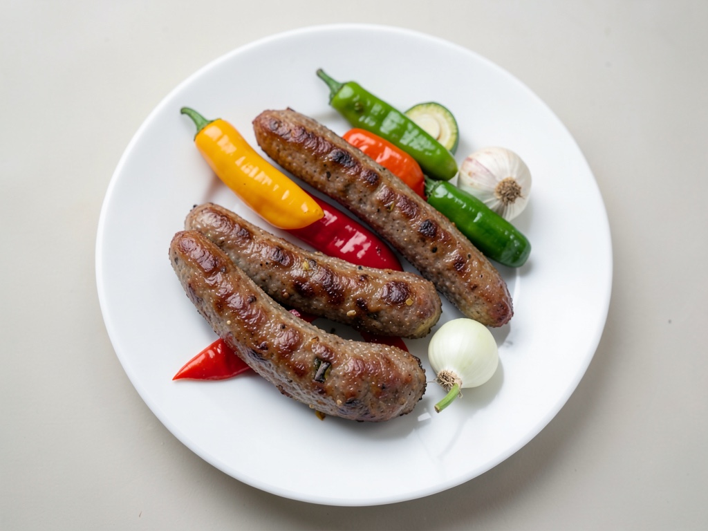 Gemüsepfanne mit Würstchen
