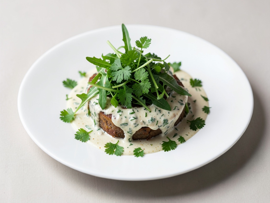 Salsa fresca alle erbe di rucola, coriandolo e prezzemolo