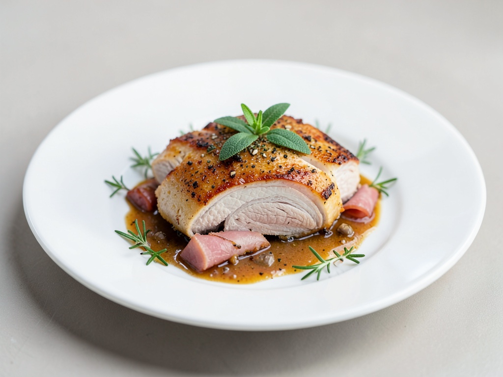 Poulet croustillant à la sauge et au jambon