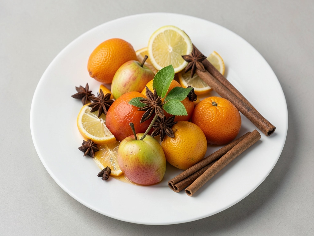 Würziger Apfel-Satsuma-Punsch mit Nelken, Zimt und Orangenschale