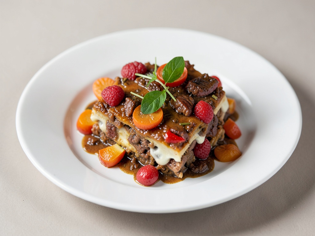 Gratin de bœuf namibien aux fruits