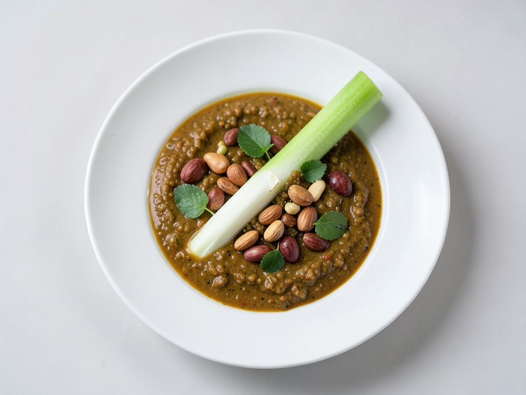 Curry cremoso con noci caramellate