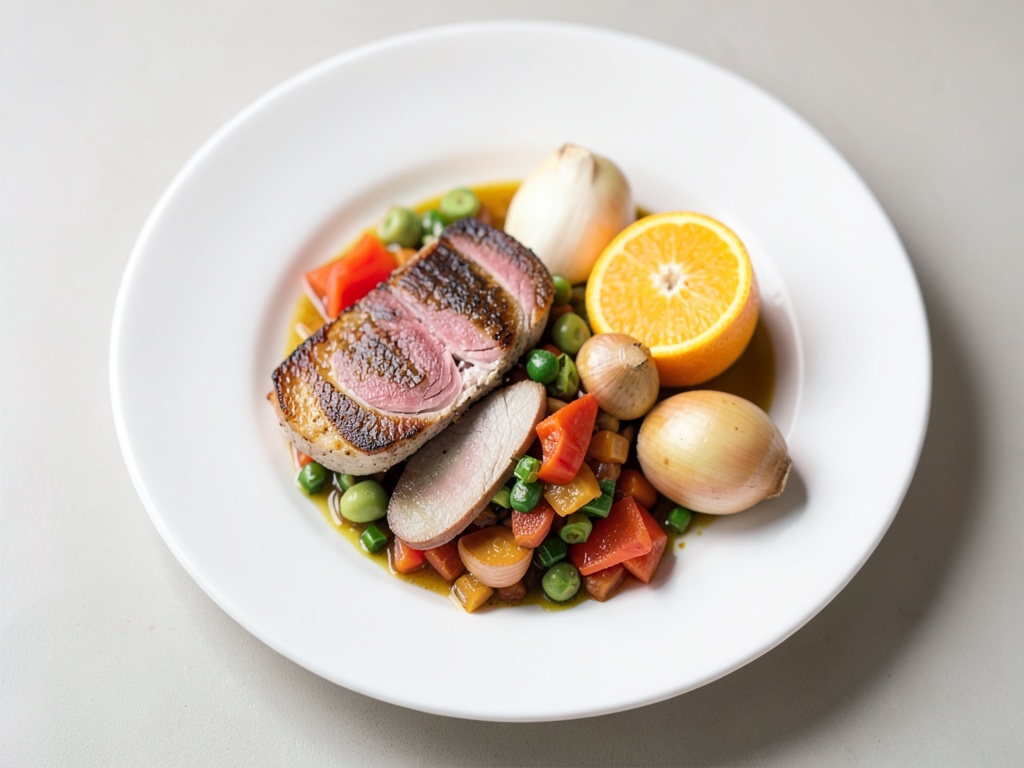 Sandre aux légumes d'anis et d'orange