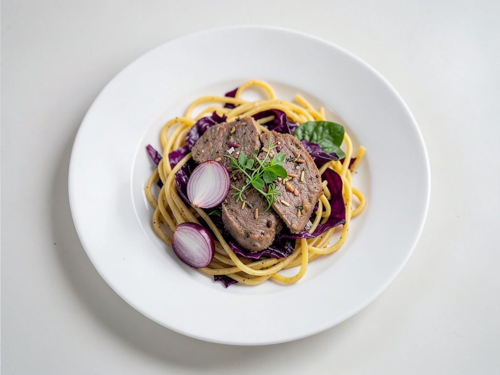 Zanderfilet auf Radicchio-Thymian-Pasta