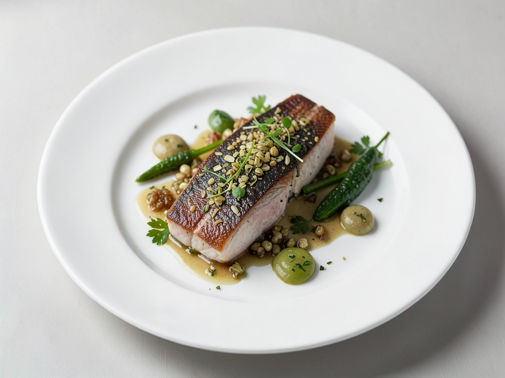 Filets de sandre au croquant d'ail des ours