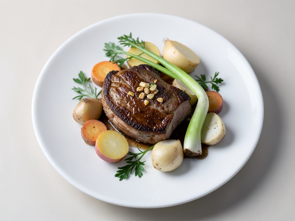 Aromatischer Ziegenbraten mit Gemüse