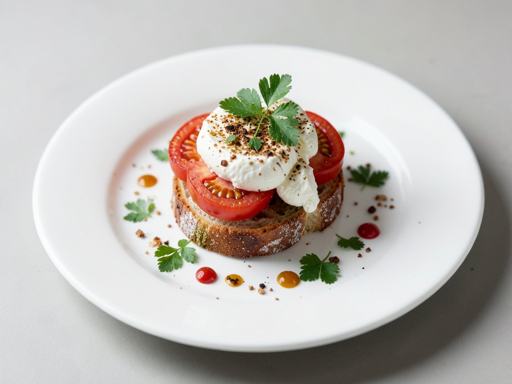 Knusprige Crostini mit Ziegenkäse und Tomate