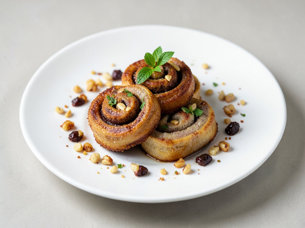 Crujientes rollos de canela con nueces