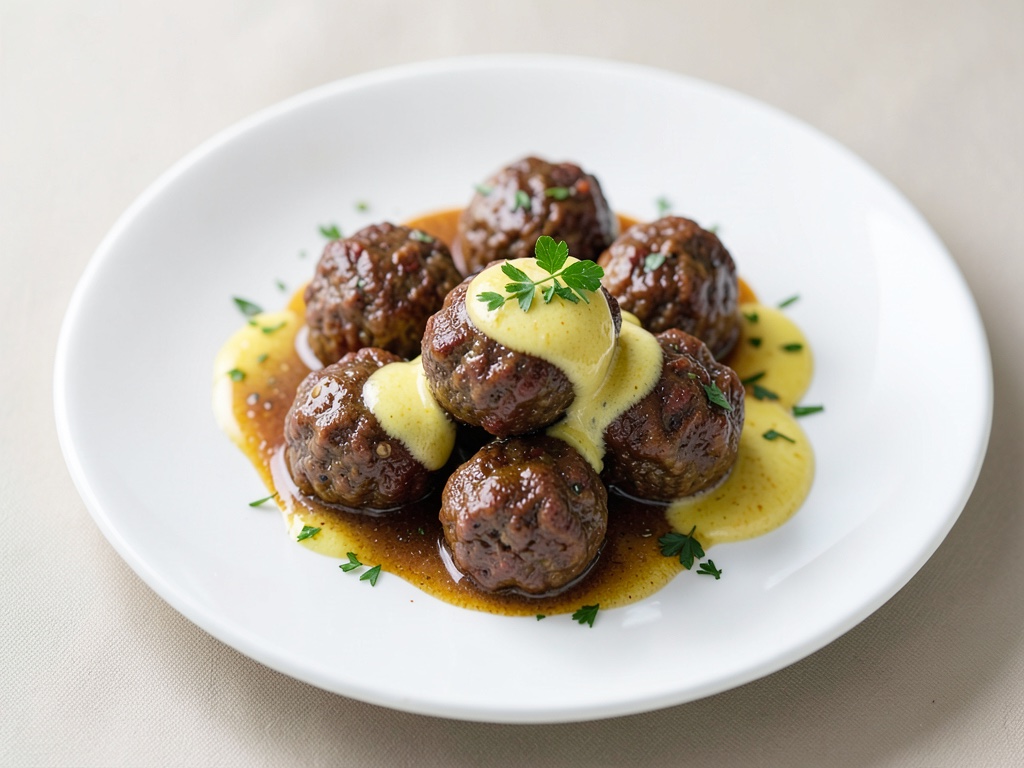 Polpette succose con salsa al limone