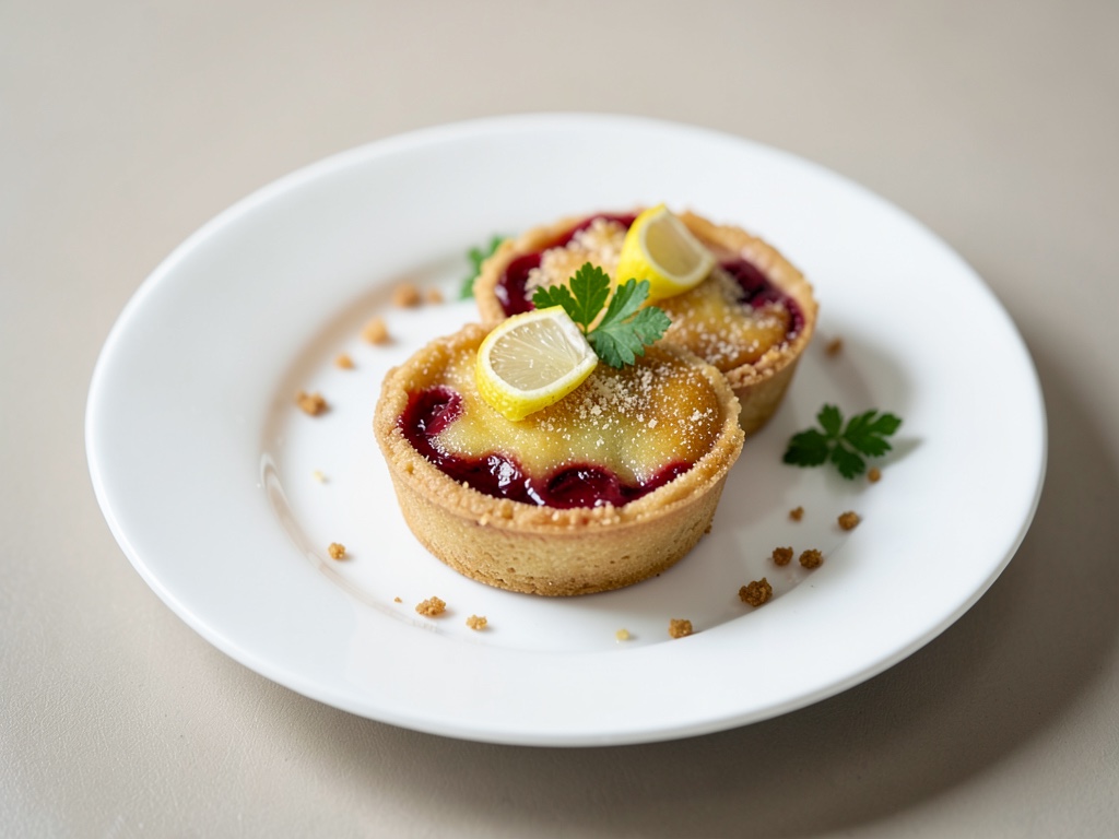 Tartelini croccanti al limone e ai lamponi