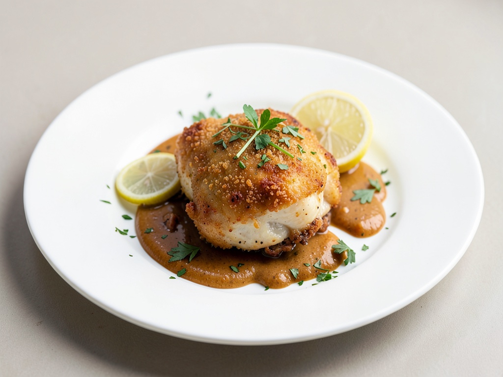 Pollo croccante al limone e alle erbe