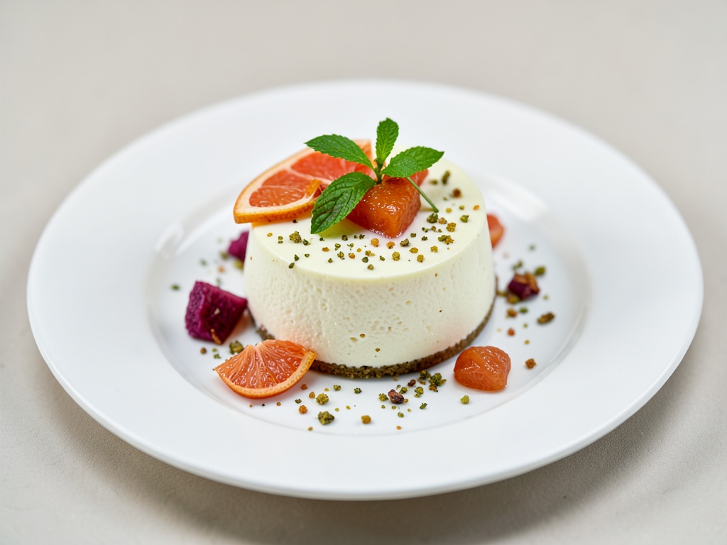 Frische Zitronen-Joghurt-Mousse mit Grapefruit