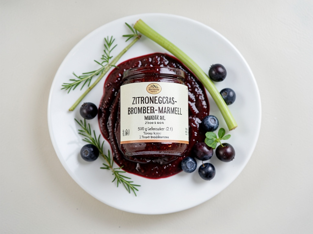 Mermelada de moras con hierba de limón