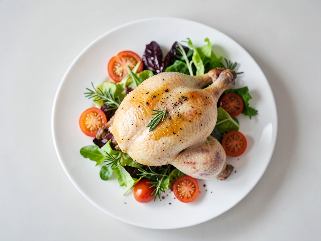 Pollo al limone con insalata