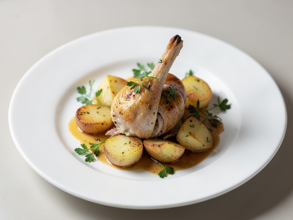 Coniglio al limone con patate