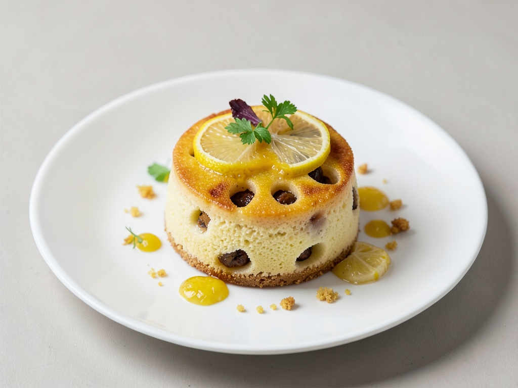 Torta al limone succosa con buche per il succo
