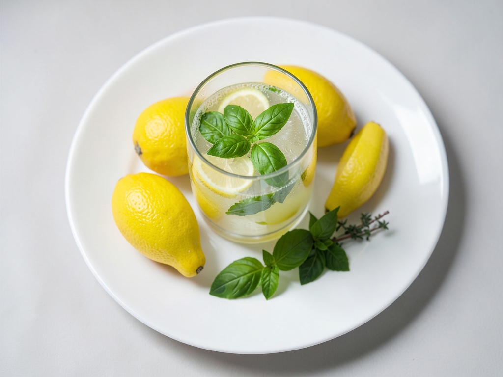 Limonata fresca al limone e basilico