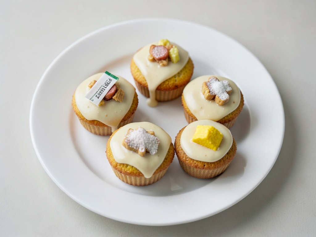 Zitronen-Muffins mit Zuckerguss