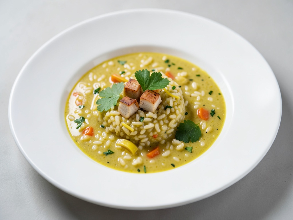 Zuppa di riso al limone soleggiata