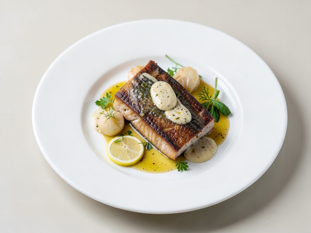 Zander con salsa al limone e scalogno