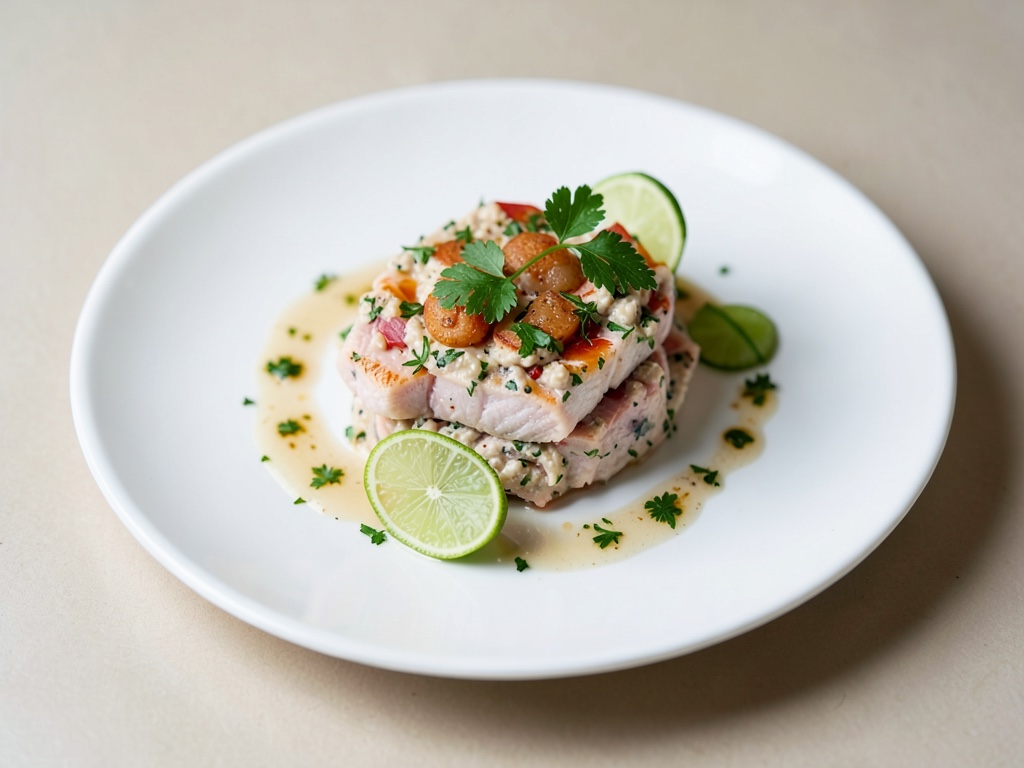 Ceviche di merluzzo fresco con lime