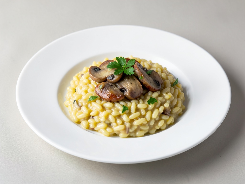 Risotto con funghi e limone
