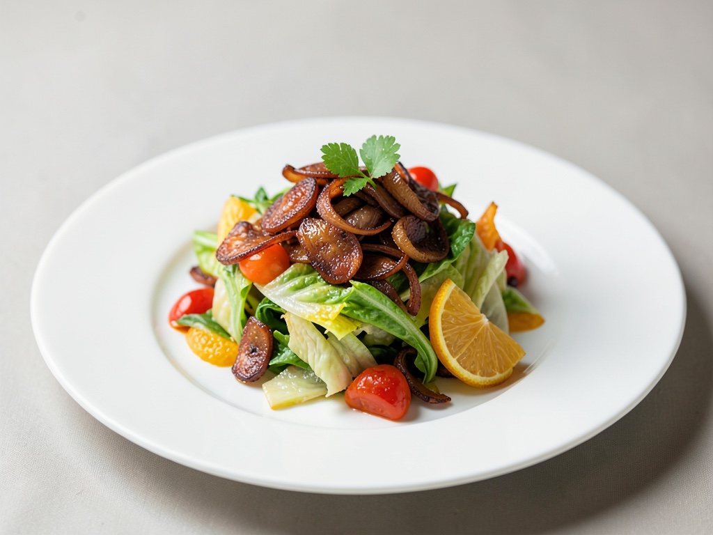 Insalata fresca agli agrumi con cipolle caramellate