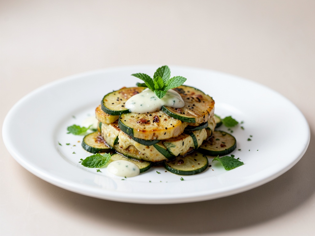 Carpaccio di Zucchine con Condimento al Menta