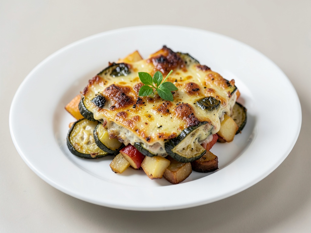 Gratin croccante di zucchine e patate
