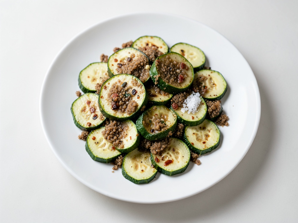 Courgettes croquantes en marinade à la moutarde