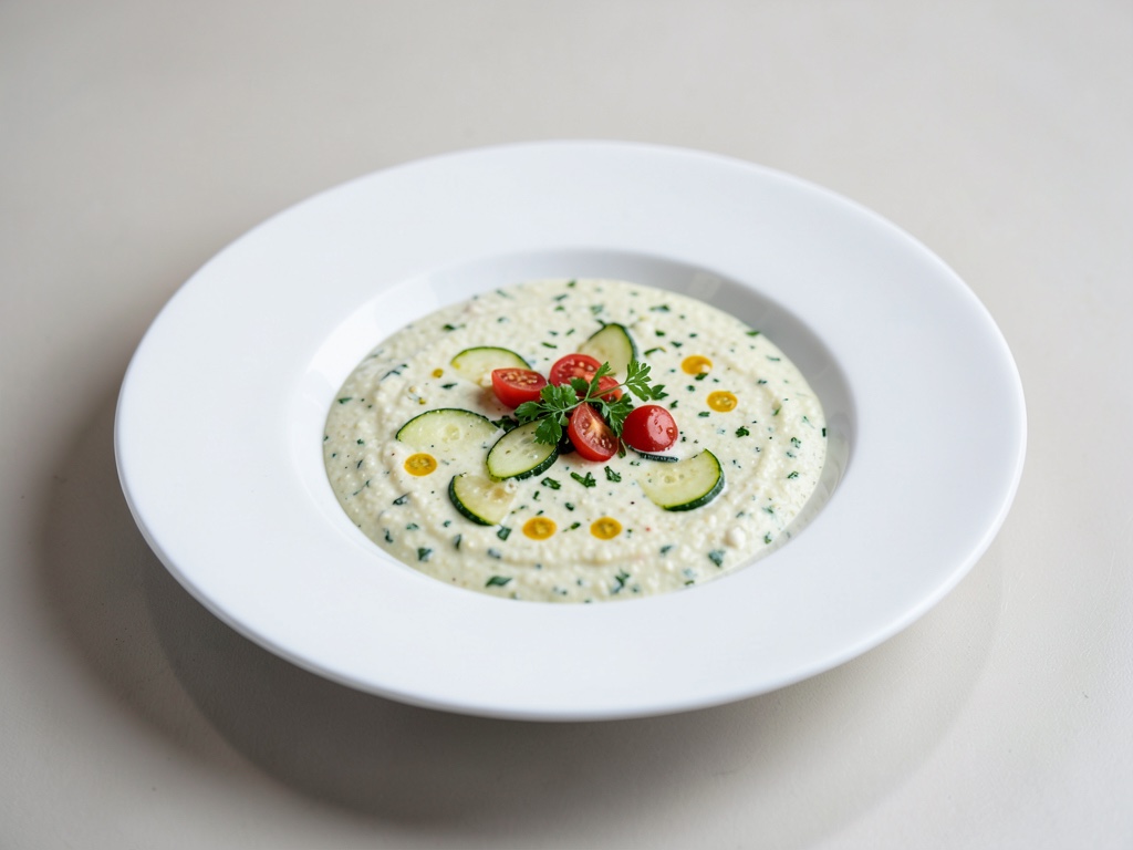 Kühle Zucchini-Joghurt-Suppe
