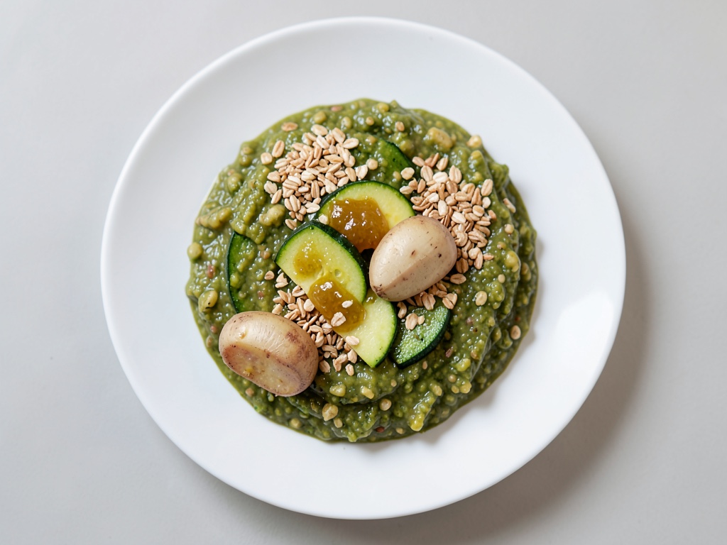 Porridge di Zucchine, Patate e Fiocchi d'Avena
