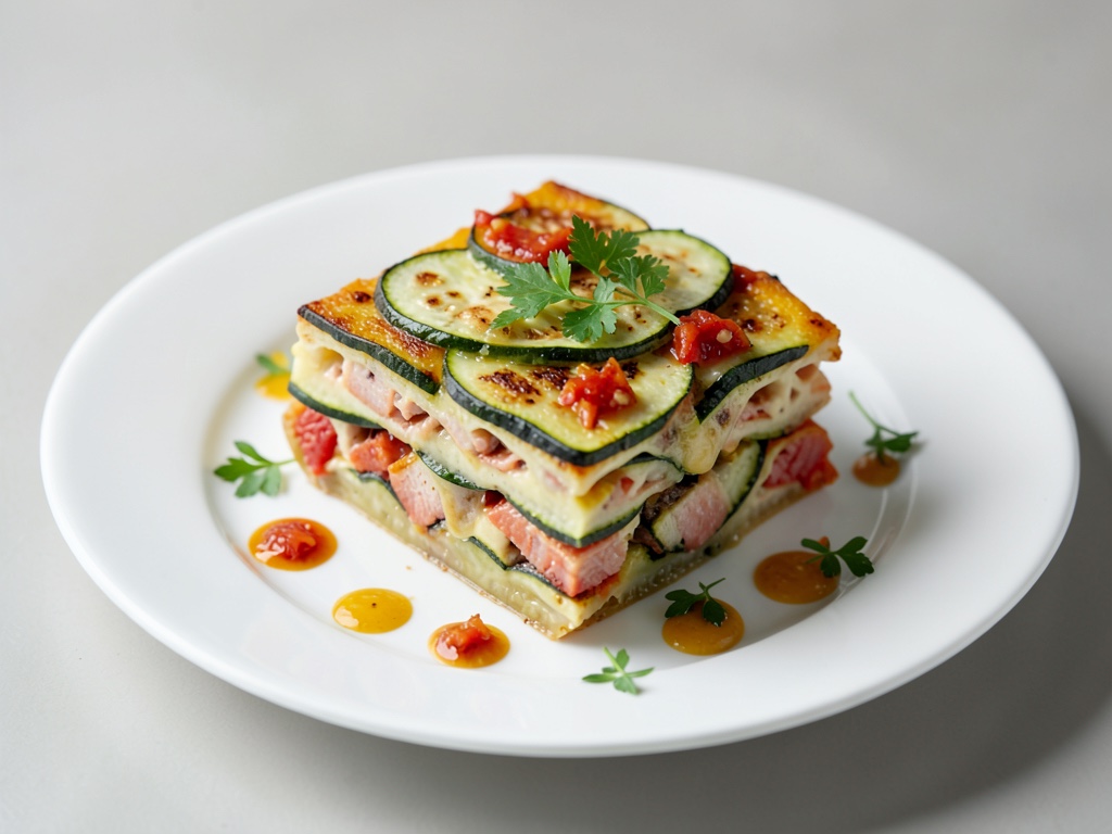 Zucchini-Lachs-Lasagne