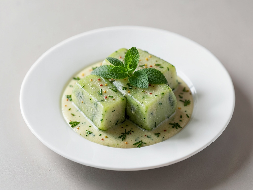 Erfrischende Zucchini-Minz-Eis am Stiel
