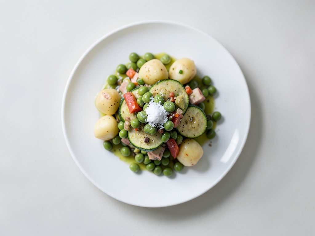Fleurs de courgettes farcies au mélange pommes de terre et haricots verts