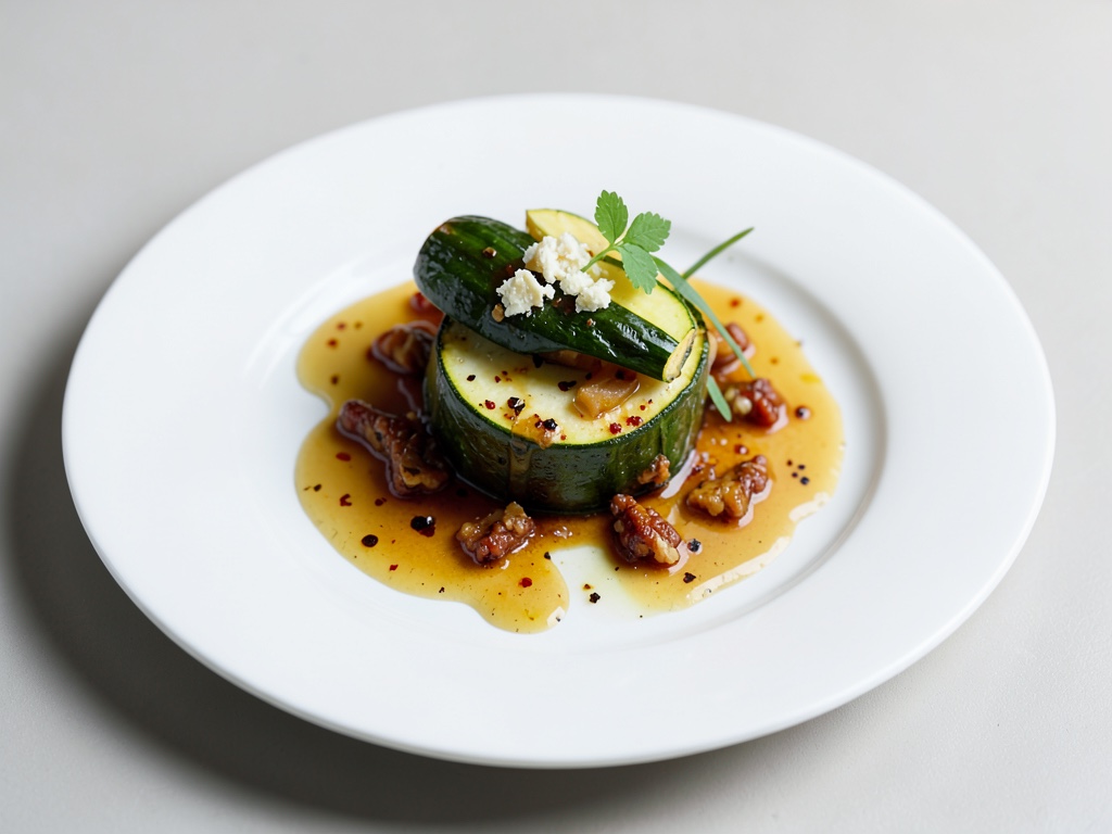 Zucchine marinate con sciroppo di zenzero e limone