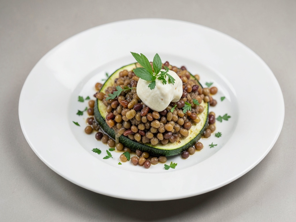 Zucchine ripiene di lenticchie