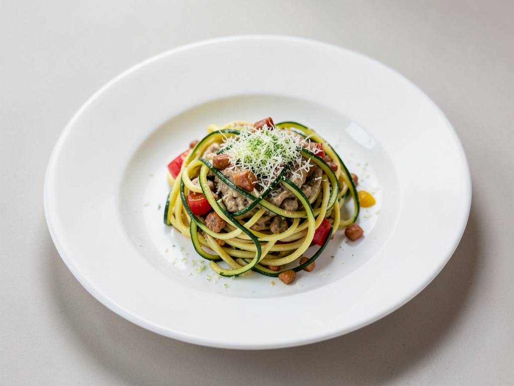 Zucchini-Spaghetti mit Limetten-Aroma