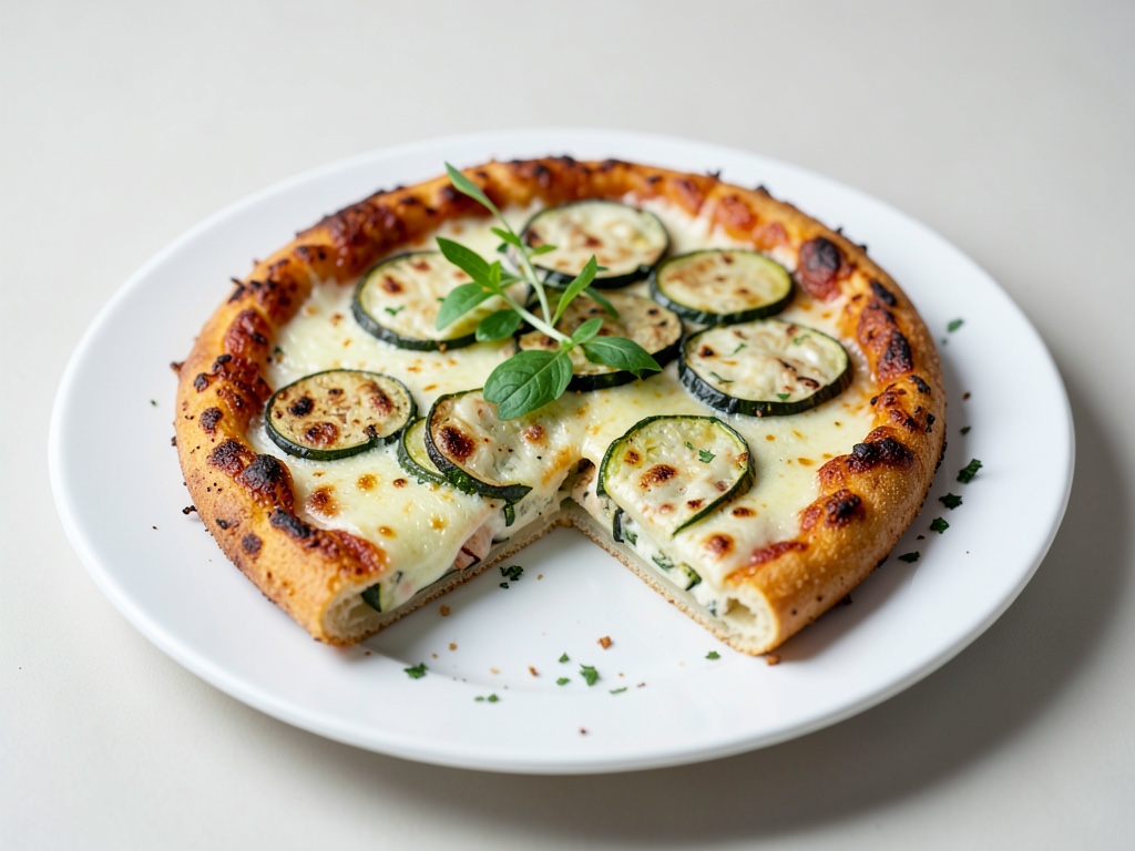 Pizza croccante di zucchine e mozzarella