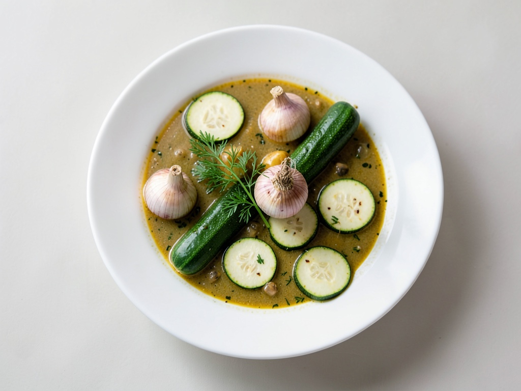 Sopa cremosa de calabacín y apio