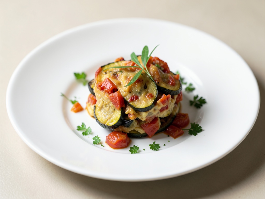 Gratin croccante di zucchine e pomodori