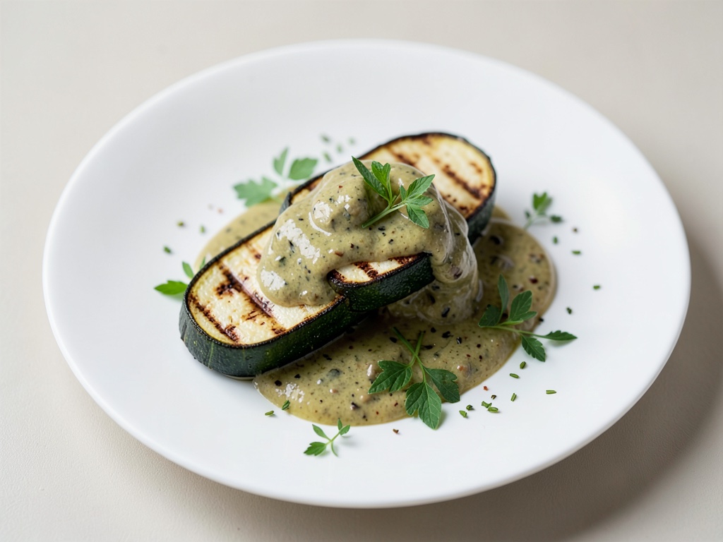 Zucchette grigliate con condimento all'oliva