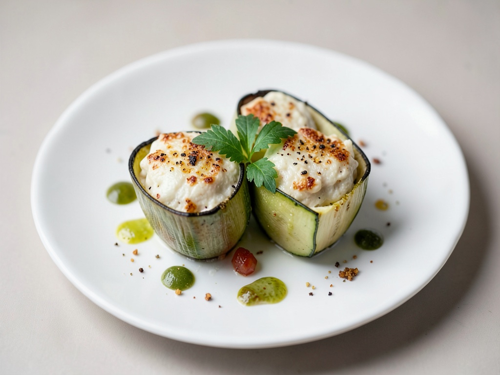 Flores de calabacín con ricotta