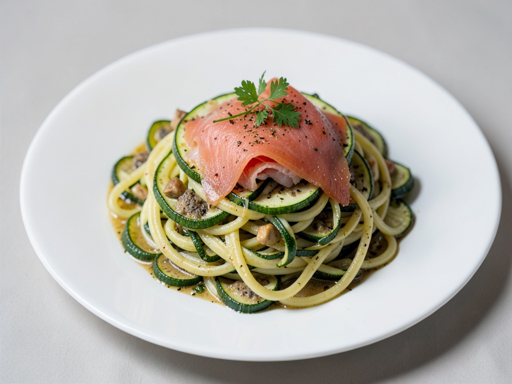 Spaghetti di Zucchine con Salmone Affumicato
