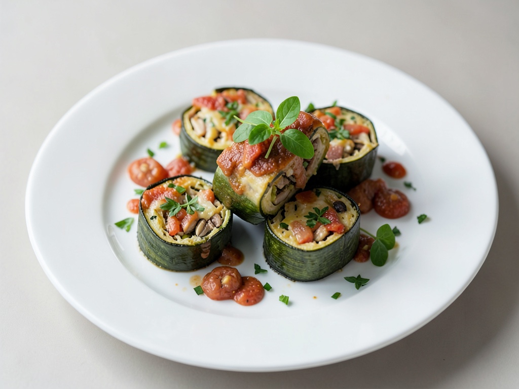 Rouleaux de courgettes farcis