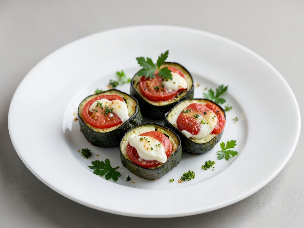 Rotelle di Zucchina con Ripieno di Pomodoro e Mozzarella