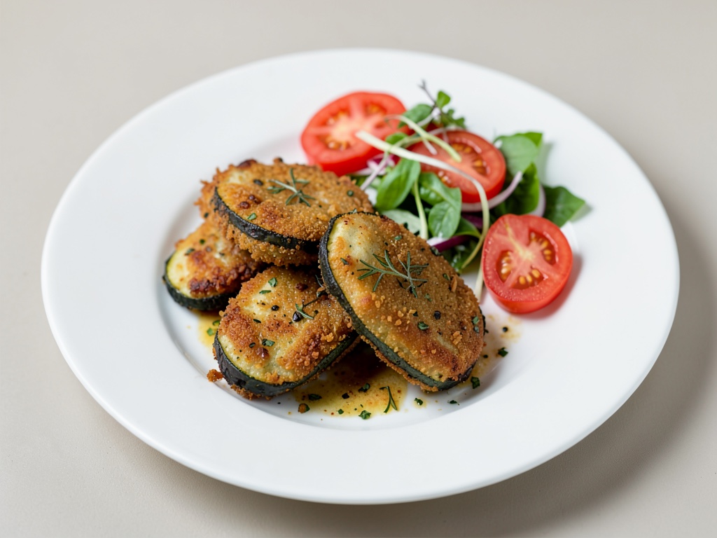Crocchette di Zucca Croccanti con Insalata di Pomodori Fresca