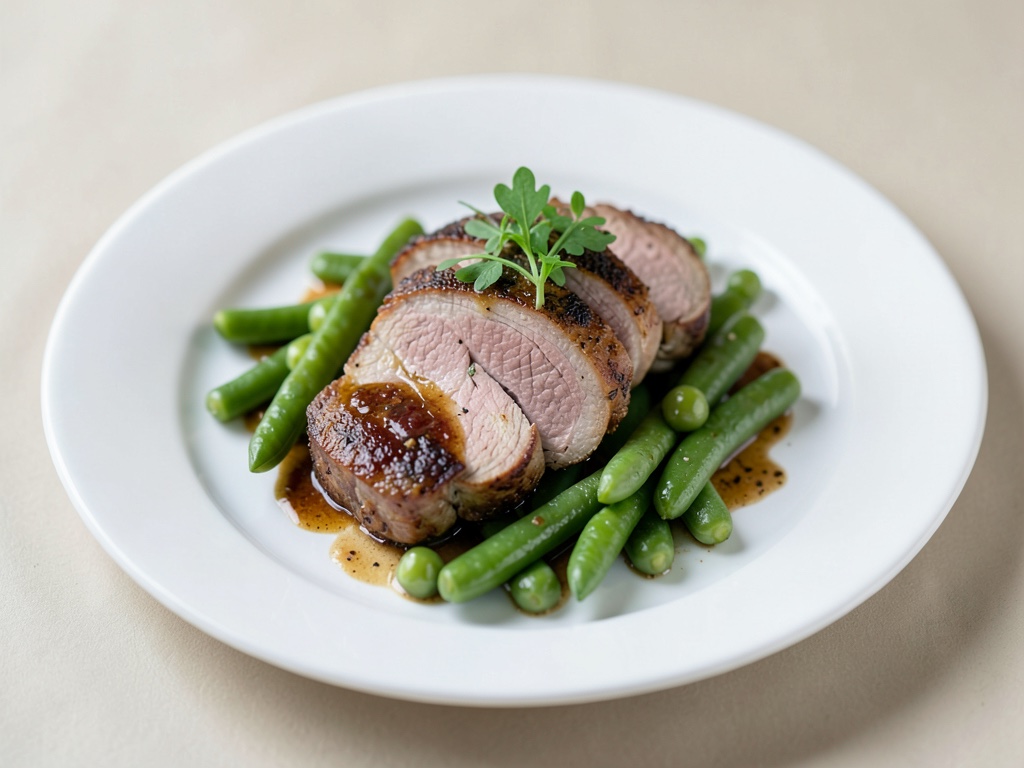 Fegato di vitello con fagiolini
