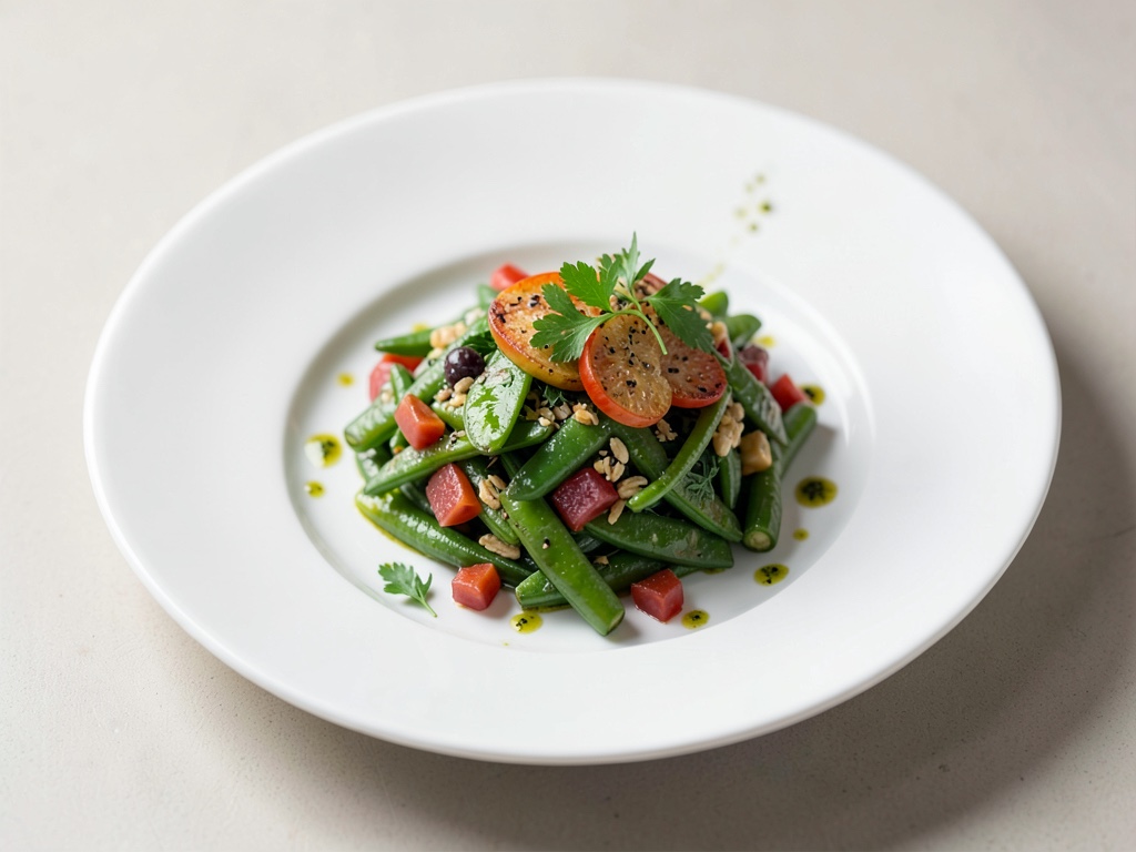 Exotischer Zuckerschoten-Salat